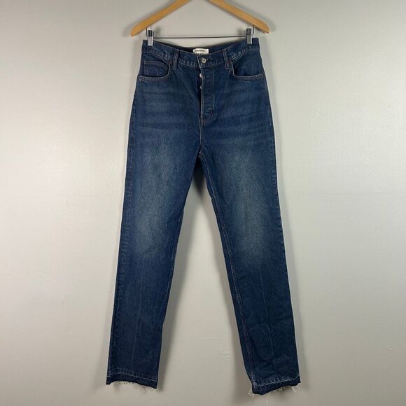 Reformation Cynthia Cuffed High Rise Straight Jeans - Picture 4 of 8